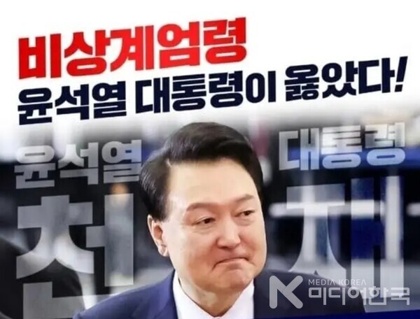 윤석열 대통령의 비상계엄은 찬반이 있으나 옳았다