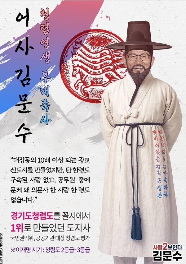 김문수 후보. 그래픽 자유 대한민국의 국민 네티즌 수사대 제공