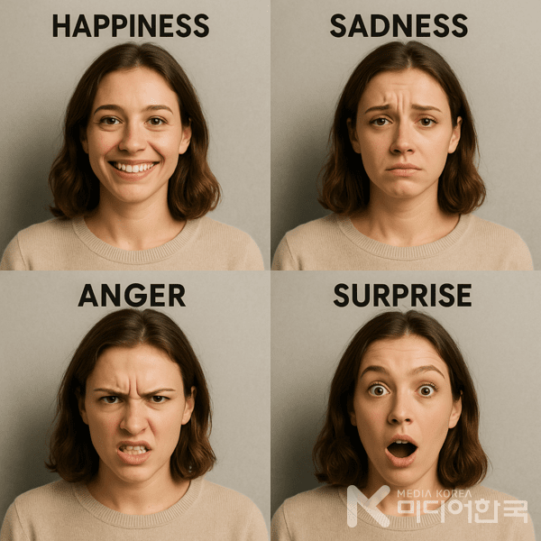 쳇GPT에게 인간의 감정에 대한 이미지의 모습이다. 행복 슬픔 분노 놀람의 얼굴의 모습이다. 그러나 잠재화한 인간의 감정은?