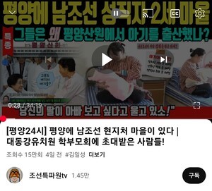 [핫 유튜브] 평양24시. 평양에 남조선 현지처 마을이 있어...대동강 유치원에 당신의 아이들이?