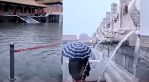 [미디어한국TV] 지구적 재앙. 중국 샨샤댐 무너지나?...82곳의 균열로 누수 고압의 물줄기에 22개 수문 개방 중